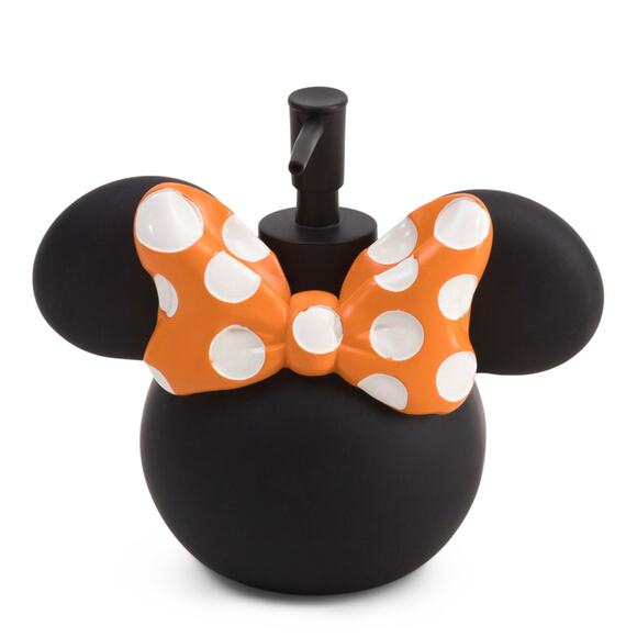 New Disney Minnie Mouse Ears Lotion Soap Pump Dispenser Orange Halloween Bow - Picture 1 of 5